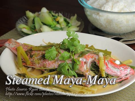 Steamed Maya Maya (Red Snapper) .